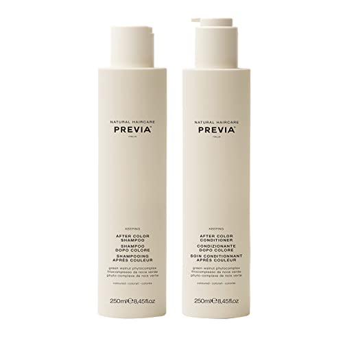 PREVIA Keeping After Color Shampoo and Conditioner Set Color Protection for Color Treated Hair Sulfate Free Vegan Hydrating Formula for Healthy Vibrant Shiny Hair 845 oz Each